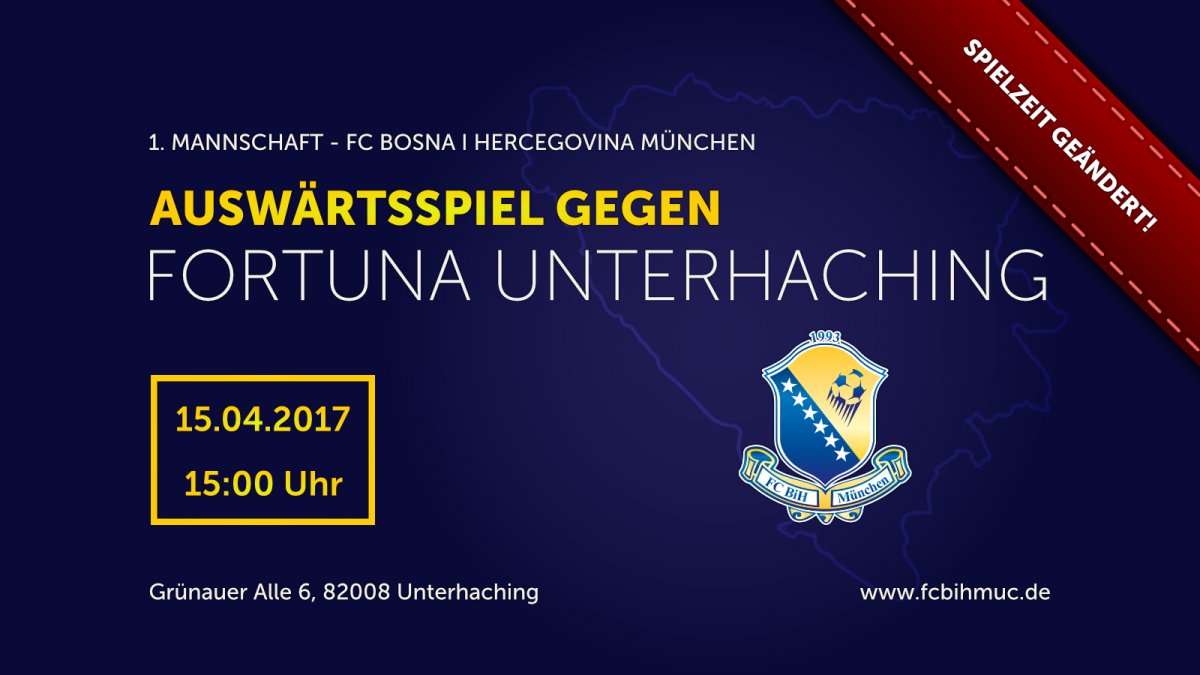 Fortuna Unterhaching - FC BIH München (Spielzeit geändert)